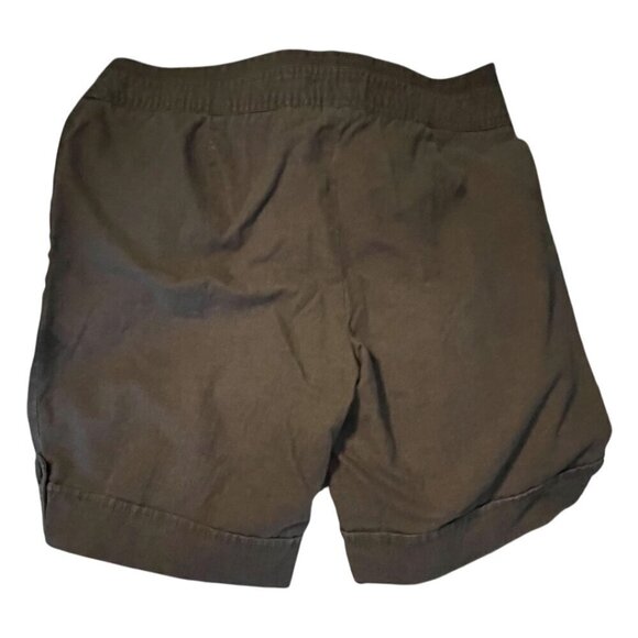 Willi Smith Women's Stone Washed Linen Blend Brown Casual Shorts Cuffed Hem 10 - Picture 7 of 12